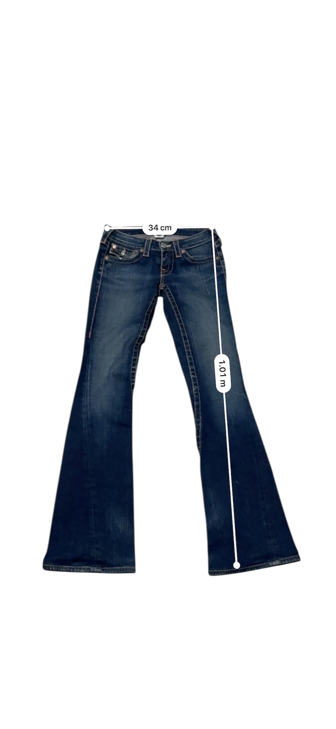 True Religion Flared Jeans (Measurements in Pictures)