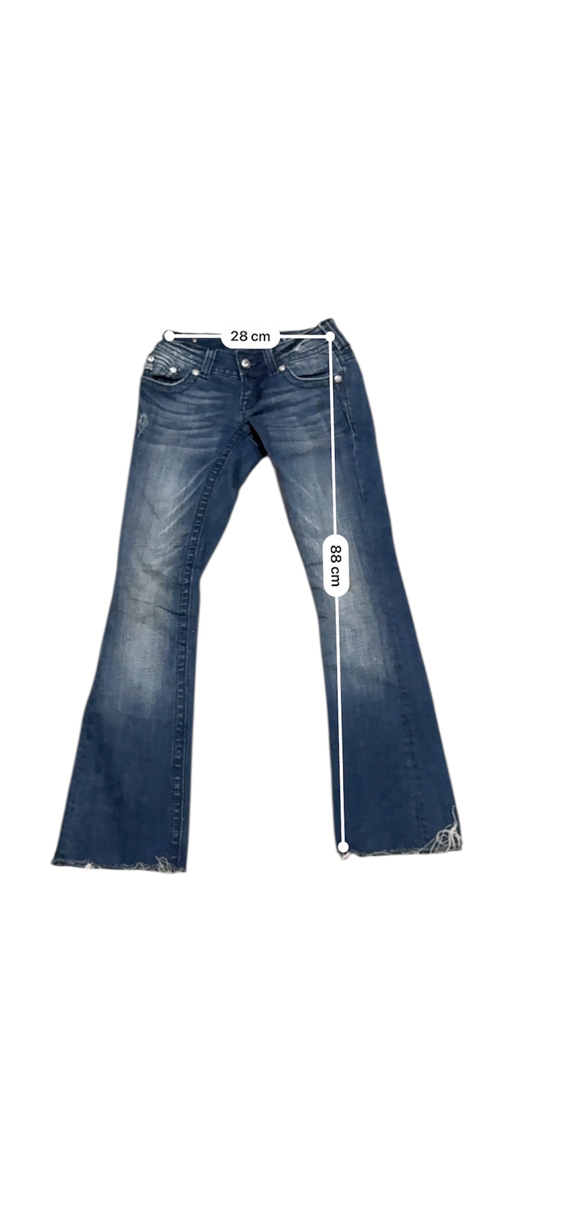 Miss Me Flared Jeans (Measurements in Pictures)