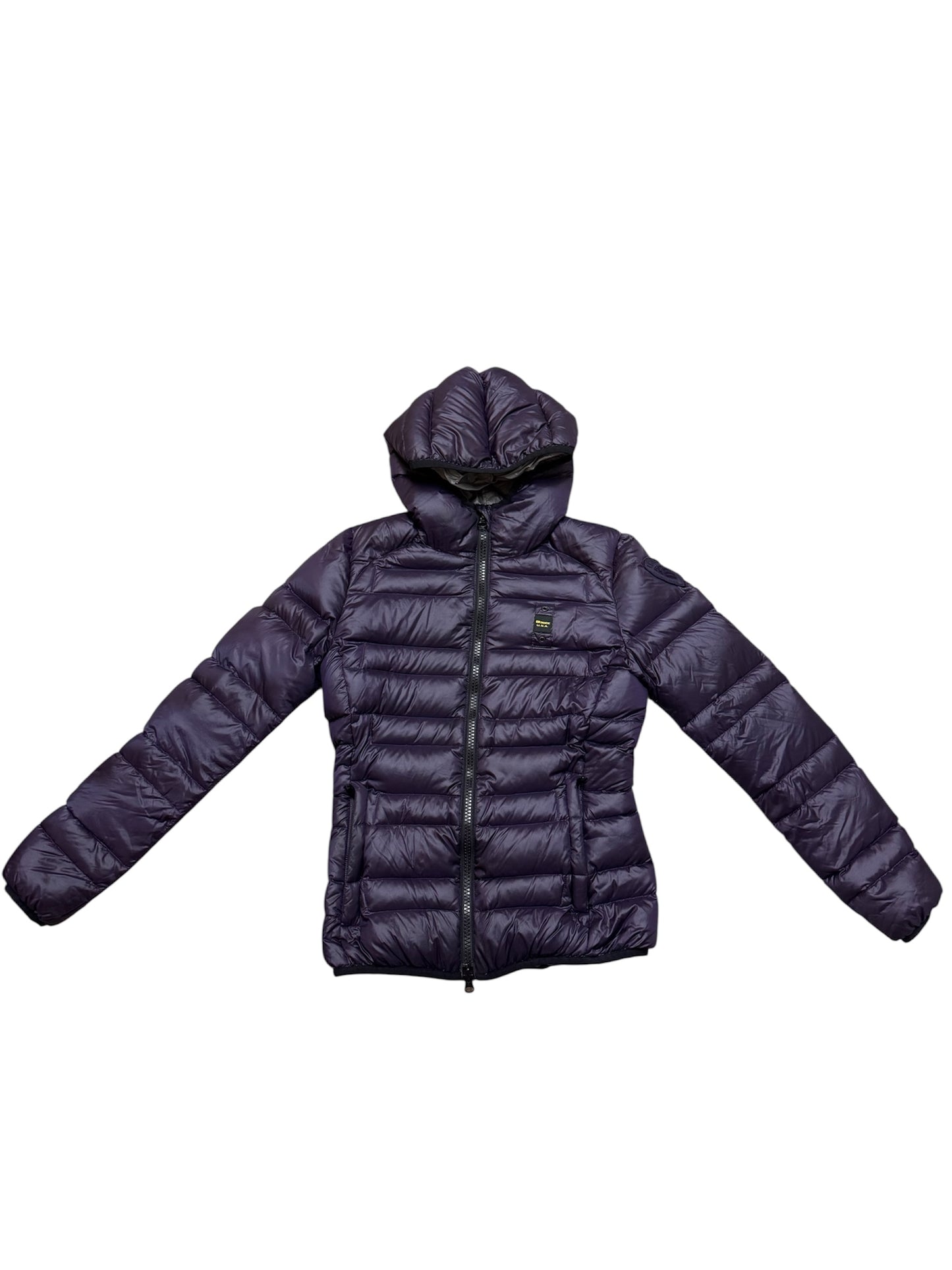 Blauer Puffer Jacke