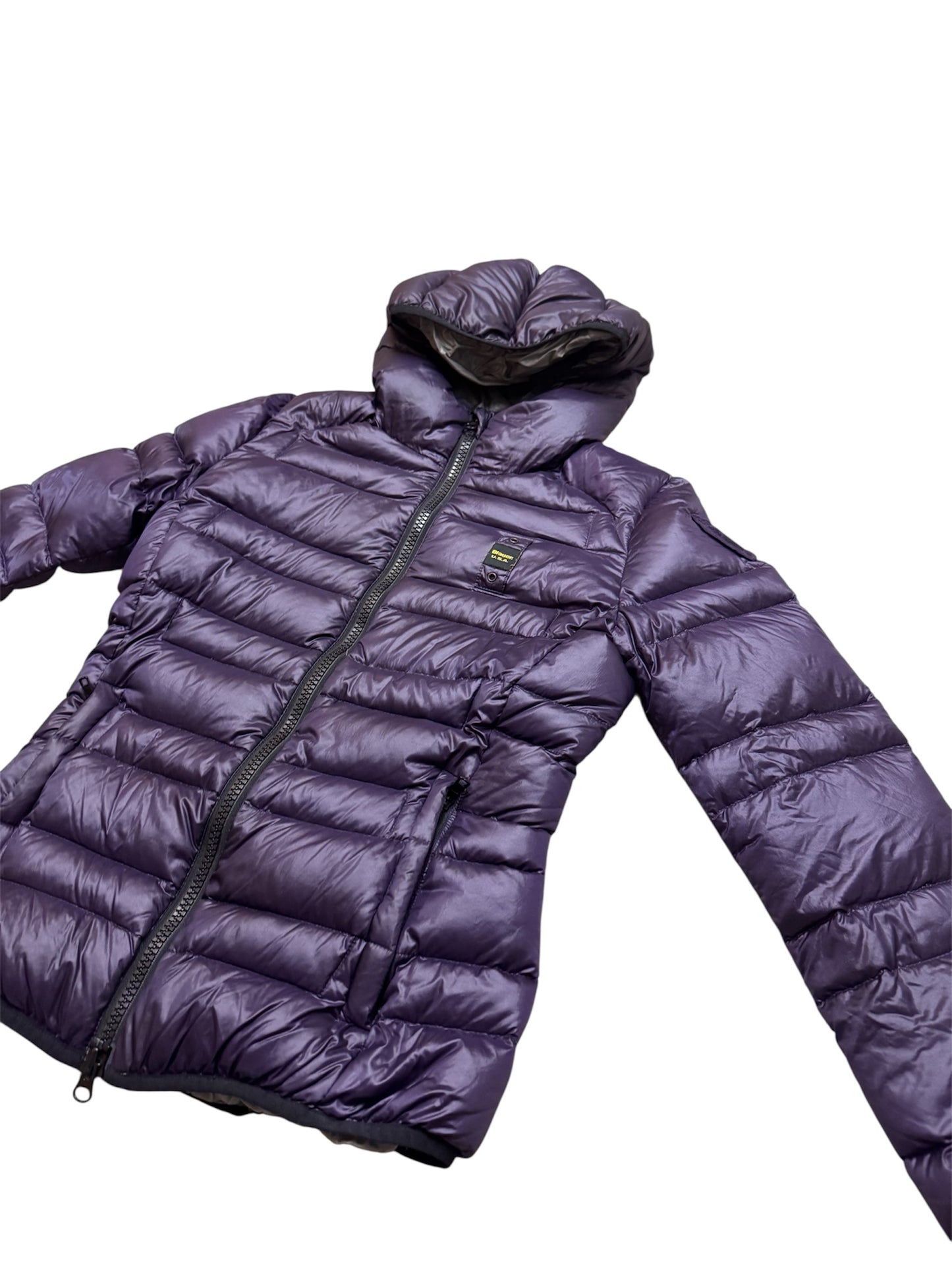 Blauer Puffer Jacke