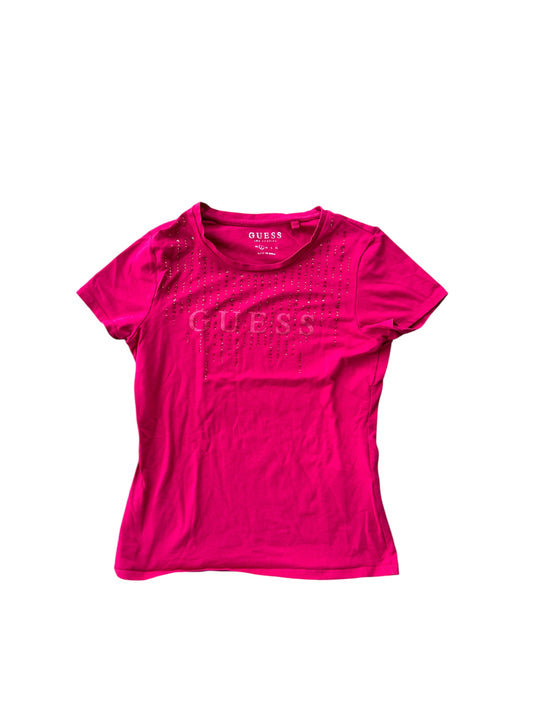 Guess Top Pink mit Glitzersteinen (S)